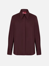 EX DE RUE Oversize Bordeaux Shirt – Bordeaux, önden görünüm