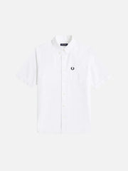 FRED PERRY Oxford Shirt - White - Shirts GÖMLEK