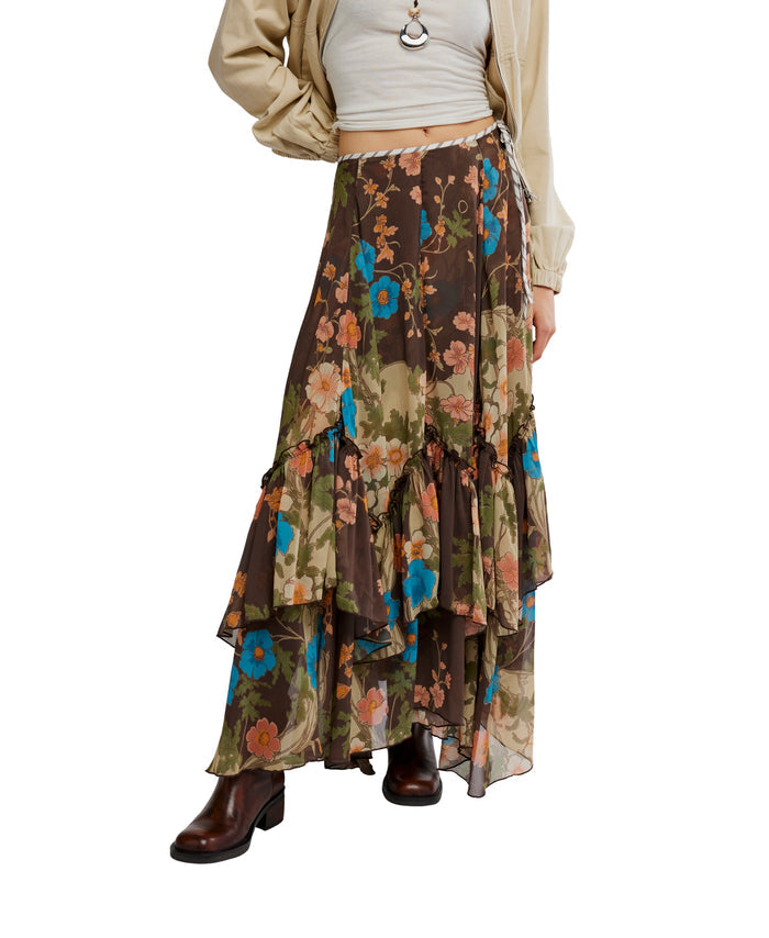 Palermo Villa Chiffon Maxi in Chocolate - Madison's Niche