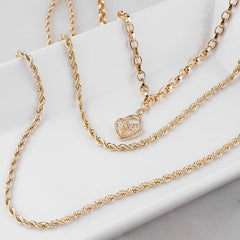 Pave Heart Locket Necklace in Gold - Madison's Niche