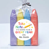 Pencil "Take Note" Back to School Stickers