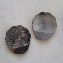 Petal Marble Spoon Rest - Grey