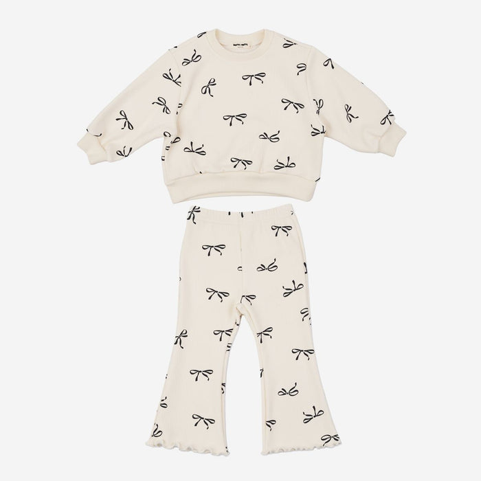 Petite Hailey Ava Sweatshirt Set in Bows
