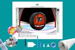 Philadelphia Flyers NHL Hockey Puck Diamond Painting-Diamond Painting Hut