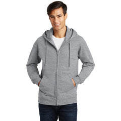 no-logo Port & Company Fan Favorite Fleece Full-Zip Hooded Sweatshirt-Regular-Port & Company-Thread Logic
