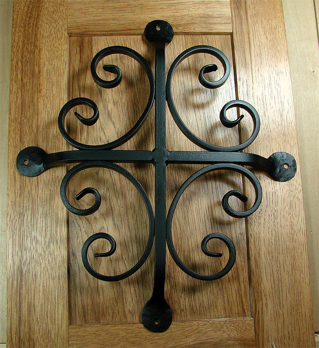 Premium Fishtail Scroll Speakeasy Grills (Window Grilles) - 12" x 14" - Wild West Hardware