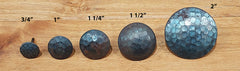 Premium Round Hammered Clavos 3/4" diameter head - Unfinished Iron