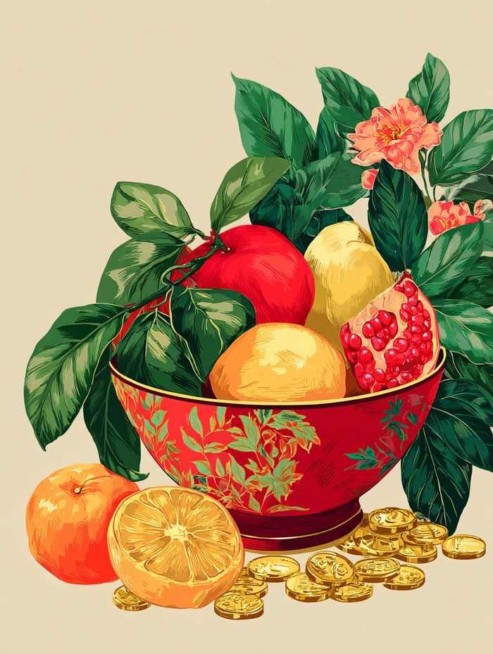 Prosperity Fruit Bowl Diamond Painting Kit-20x25cm (8x10 in)-Heartful Diamonds