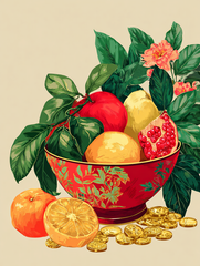 Prosperity Fruit Bowl Diamond Painting Kit-20x25cm (8x10 in)-Heartful Diamonds
