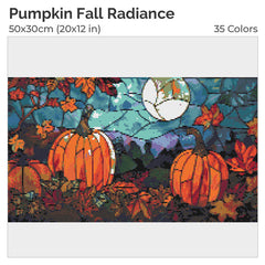 Pumpkin Fall Radiance Diamond Painting Kit-50x30cm (20x12 in)-Heartful Diamonds