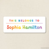 Rainbow "This Belongs To" Labels