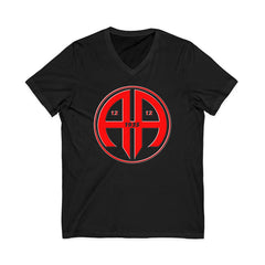 Red AA Logo AA V-Neck Tee