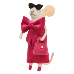 Red Carpet Mouse Felt Ornament