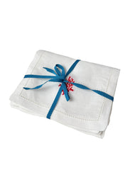 Red Coral Branch Cocktail Napkins, Set of 4