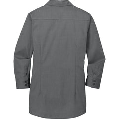 no-logo Red House Ladies 3/4-Sleeve Nailhead Non-Iron Shirt-Active-Red House-Thread Logic