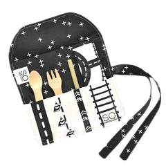 Rollup - Mealtime Set with Bamboo Utensils by So Handmade
