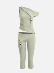 SLOWBURN Romy Set – sage green, yandan görünüm