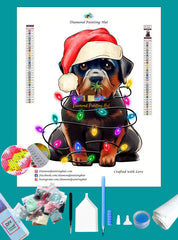 Rottweiler Christmas Diamond Painting