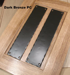 Rustic Push Plate with Hammered edges (3" x 14") - Wild West Hardware