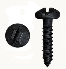 Rustic Screw #12 x 1" - Black phosphate finish - Top View - Wild West Hardware