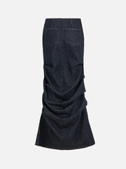 EX DE RUE Sculpt Skirt III – lacivert, arka görünüm