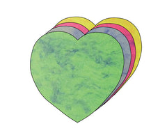 Heart Marble Assorted Color Creative Cut-Outs, 5.5" - Creative Shapes Etc.