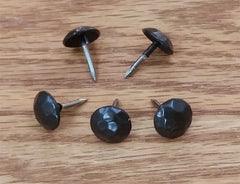 Small Round Hammered Clavos - 7/16" dia., Dark Bronze powder coat finish (25 pack) - Wild West Hardware