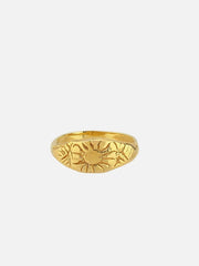 JEWELS FOR JOY Solis Ring – altın, üstten görünüm