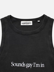 CARNE BOLLENTE Sounds Gay Im Sleeveless - Off Black - Kategorize edilmemiş ATLET