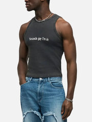 CARNE BOLLENTE Sounds Gay Im Sleeveless - Off Black - Kategorize edilmemiş ATLET