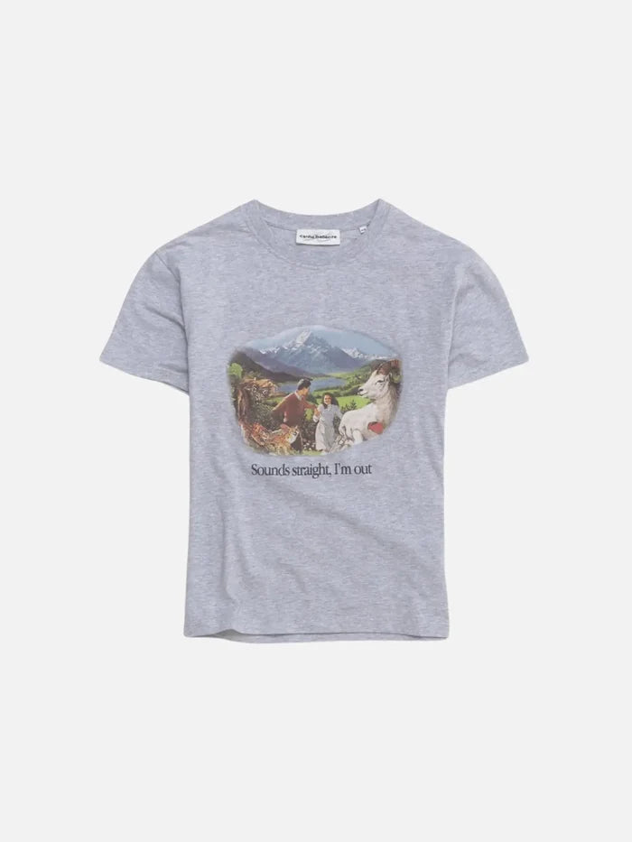 CARNE BOLLENTE Sounds Straight, Im Out - Melange Grey - Kategorize edilmemiş T-SHIRT