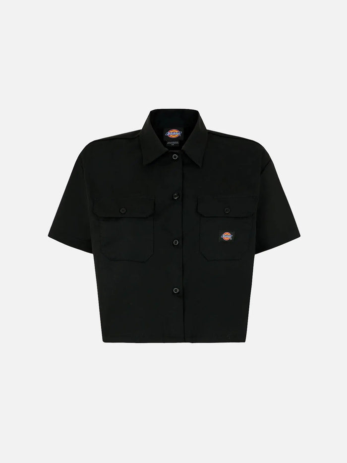 DICKIES SS Cropped Work Shirt W - Black - Uncategorized GÖMLEK