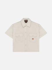 DICKIES SS Cropped Work Shirt W - Whitecap Gray - Uncategorized GÖMLEK