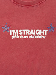 CARNE BOLLENTE Straight Up Gay - Off Red - Kategorize edilmemiş T-SHIRT