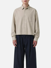 shopi go Sumida Boxy Shirt - Beige – bej, ön görünüm