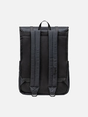 HERSCHEL Survey - Grid Black/Black – arka görünüm, iki omuz askısı ve üst taşıma kulpu