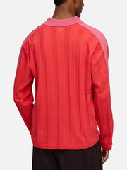 PUMA T7 Longsleeve Polo "Red Glamour" - Polos T-SHIRT