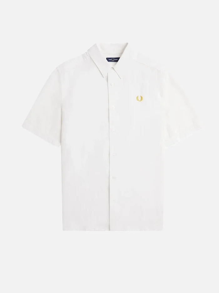 FRED PERRY Textured Seersucker Shirt - White - Shirts GÖMLEK