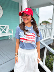 The USA Bling Hat-Red