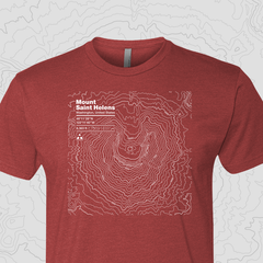 Topographic Unisex Tee - Mount Saint Helens, Washington