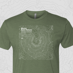 Topographic Unisex Tee - Mount Saint Helens, Washington