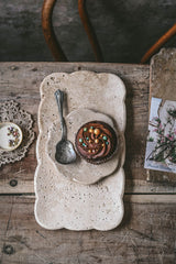 Travertine Petal Tray