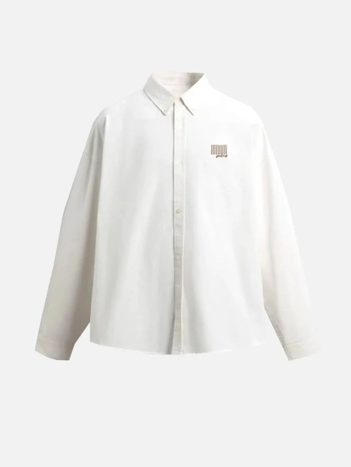 SEVDRUS Typewriter Shirt - White – beyaz, önden görünüm