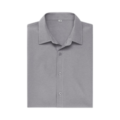 Urru Men's Muscle Dress Shirts Slim Fit Stretch Short Sleeve