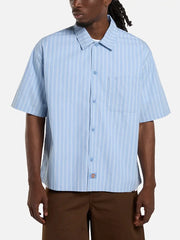 DICKIES Venedocia Stripe Shirt SS - Endless Sky - Uncategorized GÖMLEK