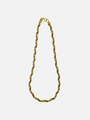 NES VINTAGE Vintage Gold & Silver Plated Rope Twist Necklace - Necklaces KOLYE