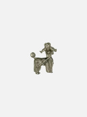 NES VINTAGE Vintage Silver Tone Black Enamel Poodle Brooch - Brooches & Lapel Pins BROŞ