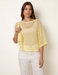 Round Neck Net Top