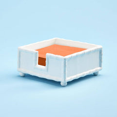 White Ceramic Bamboo Napkin Holder - The Preppy Bunny