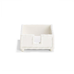 White Ceramic Bamboo Napkin Holder - The Preppy Bunny